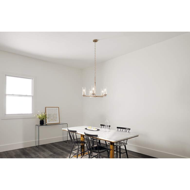 Image 1 Kichler Crosby 26 1/4"W Brushed Nickel 5-Light Chandelier in scene