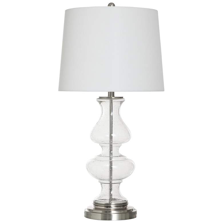 Image 1 32.25" High Twisted Hour Glass Seeded Table Lamp