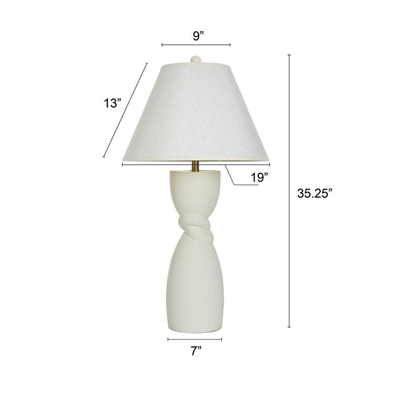 Image 4 32.5" High Matte Black Layered Table Lamp With Natural Shade more views