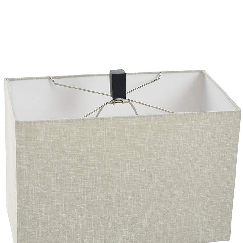 Image 5 32.5" High Matte Black Layered Table Lamp With Natural Shade more views