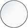 32-in W x 32-in H Metal Frame Round Wall Mirror in Black