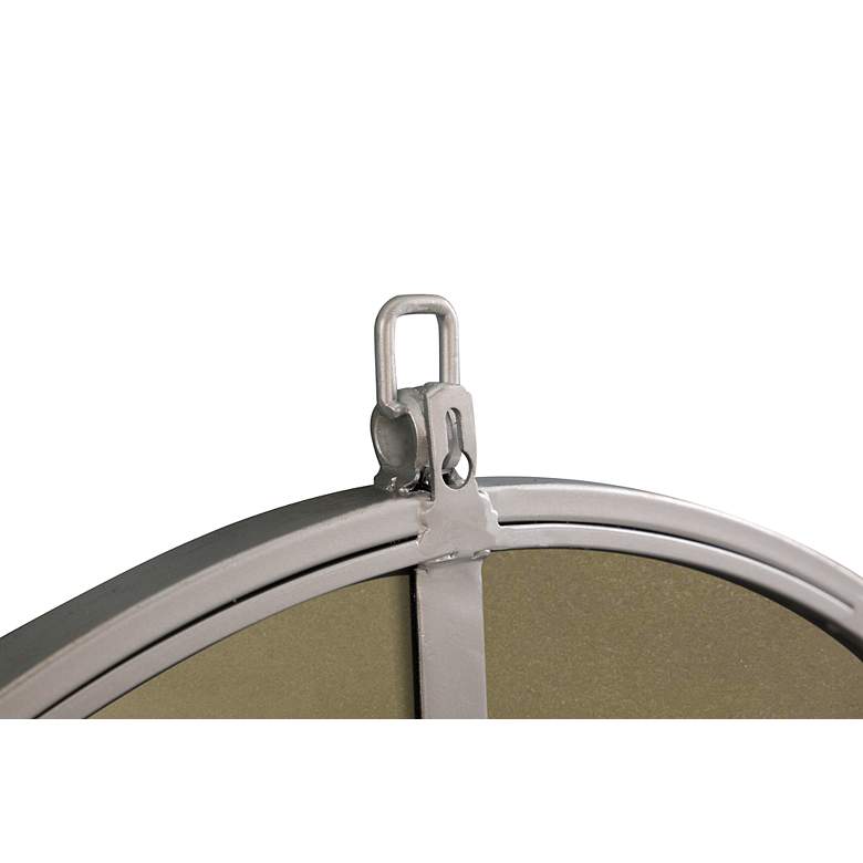 Image 7 32-in W x 32-in H Metal Frame Round Wall Mirror in Silver more views