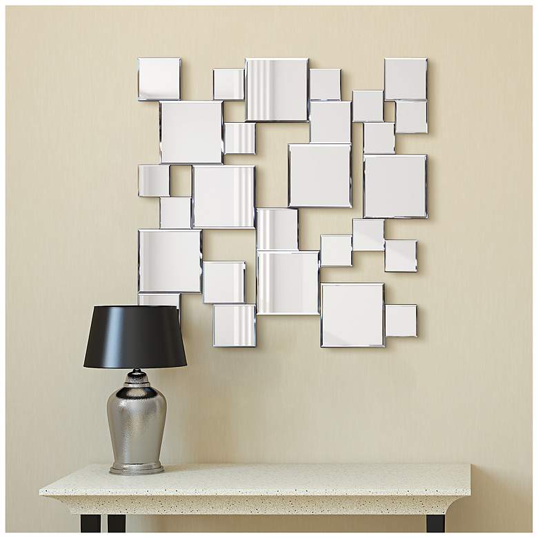 Image 5 32 In. x 32 In. Elegant Mirror Cluster Wall Mirror, Bathroom Mirror more views