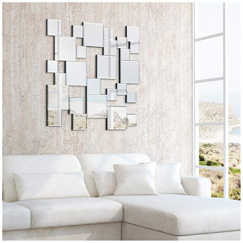 Image 6 32 In. x 32 In. Elegant Mirror Cluster Wall Mirror, Bathroom Mirror more views