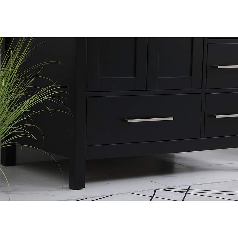 Image 6 32-Inch Black Single Sink Bathroom Vanity with Calacatta White Quartz Top more views