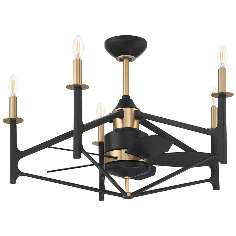 Image 1 32" Craftmade Reserve Flat Black LED Smart Indoor Fandelier