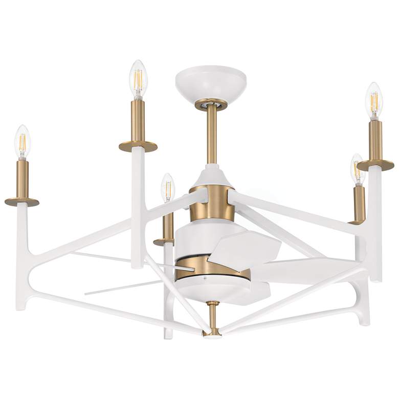Image 1 32" Craftmade Reserve White LED Smart Indoor Fandelier