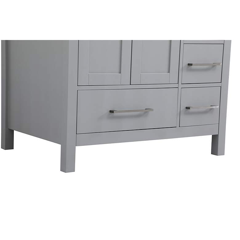 Image 7 32-Inch Grey Single Sink Bathroom Vanity With Carrara White Marble Top more views