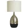2_32" High Galas Gold and Black Table Lamp With Cream Shade