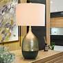 1_32" High Galas Gold and Black Table Lamp With Cream Shade