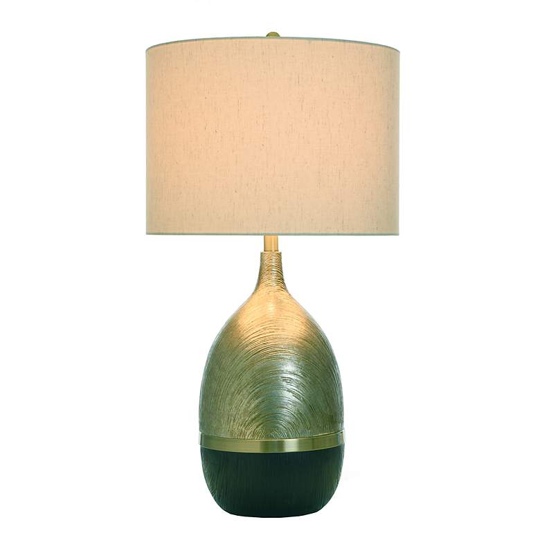 Image 3 32" High Galas Gold and Black Table Lamp With Cream Shade more views