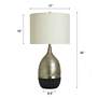 7_32" High Galas Gold and Black Table Lamp With Cream Shade more views