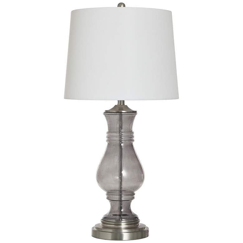 Image 2 32" High Smoked Grey Seeded Glass Table Lamp
