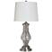 32" High Smoked Grey Seeded Glass Table Lamp