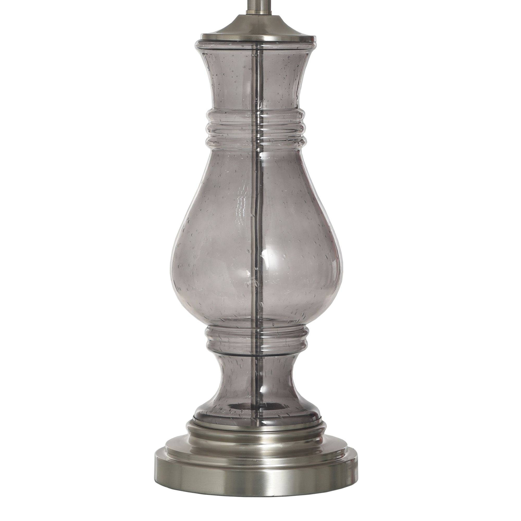 Image 3 32" High Smoked Grey Seeded Glass Table Lamp more views