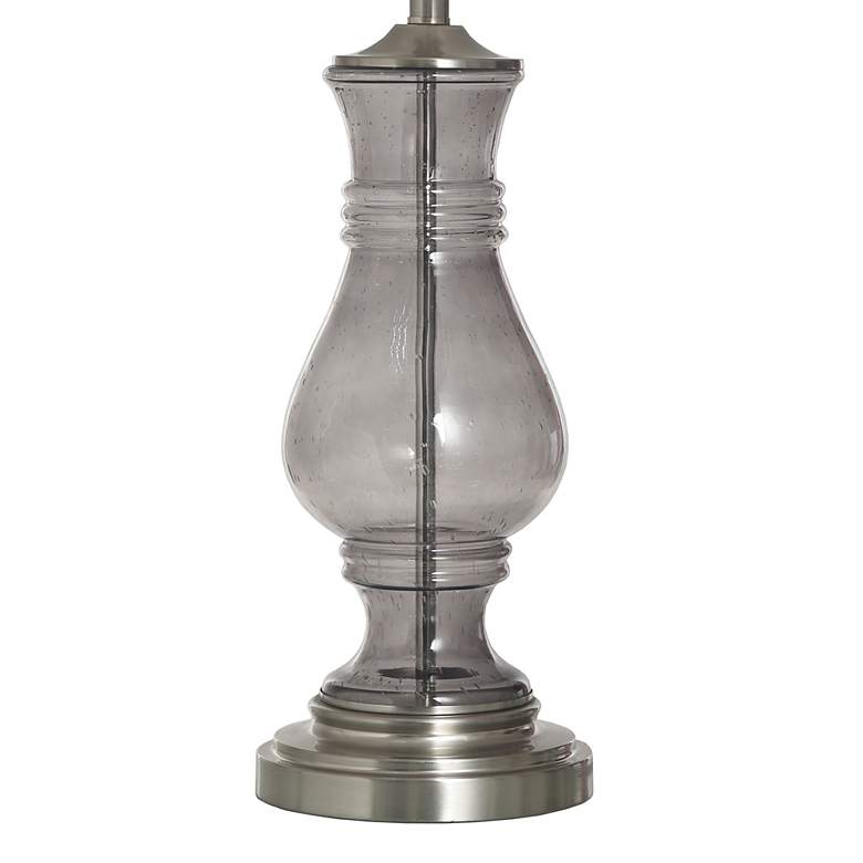 Image 3 32" High Smoked Grey Seeded Glass Table Lamp more views