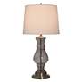 4_32" High Smoked Grey Seeded Glass Table Lamp more views