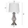 7_32" High Smoked Grey Seeded Glass Table Lamp more views