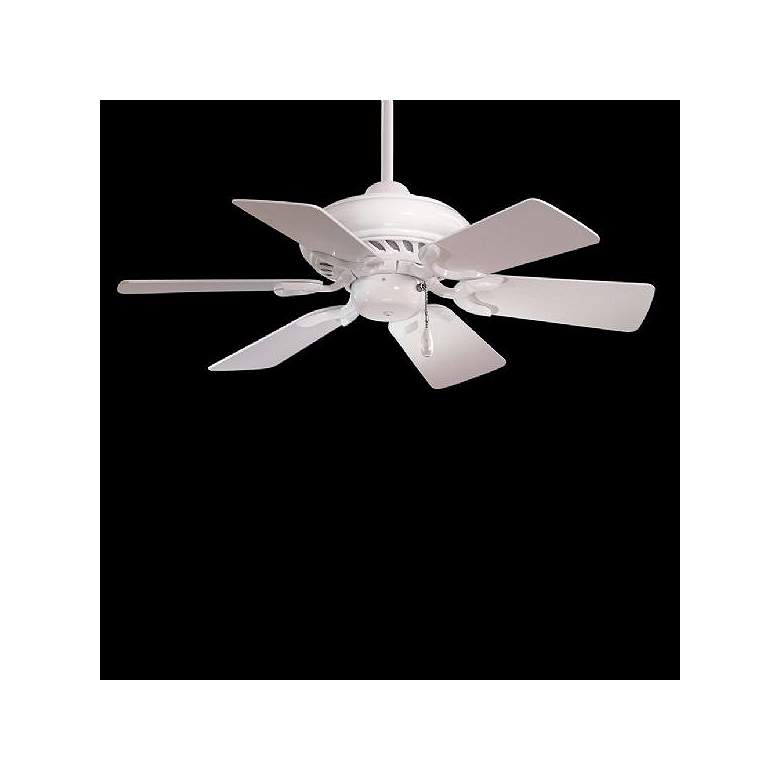 Image 1 32 inch Minka Supra White Ceiling Fan with Pull Chain