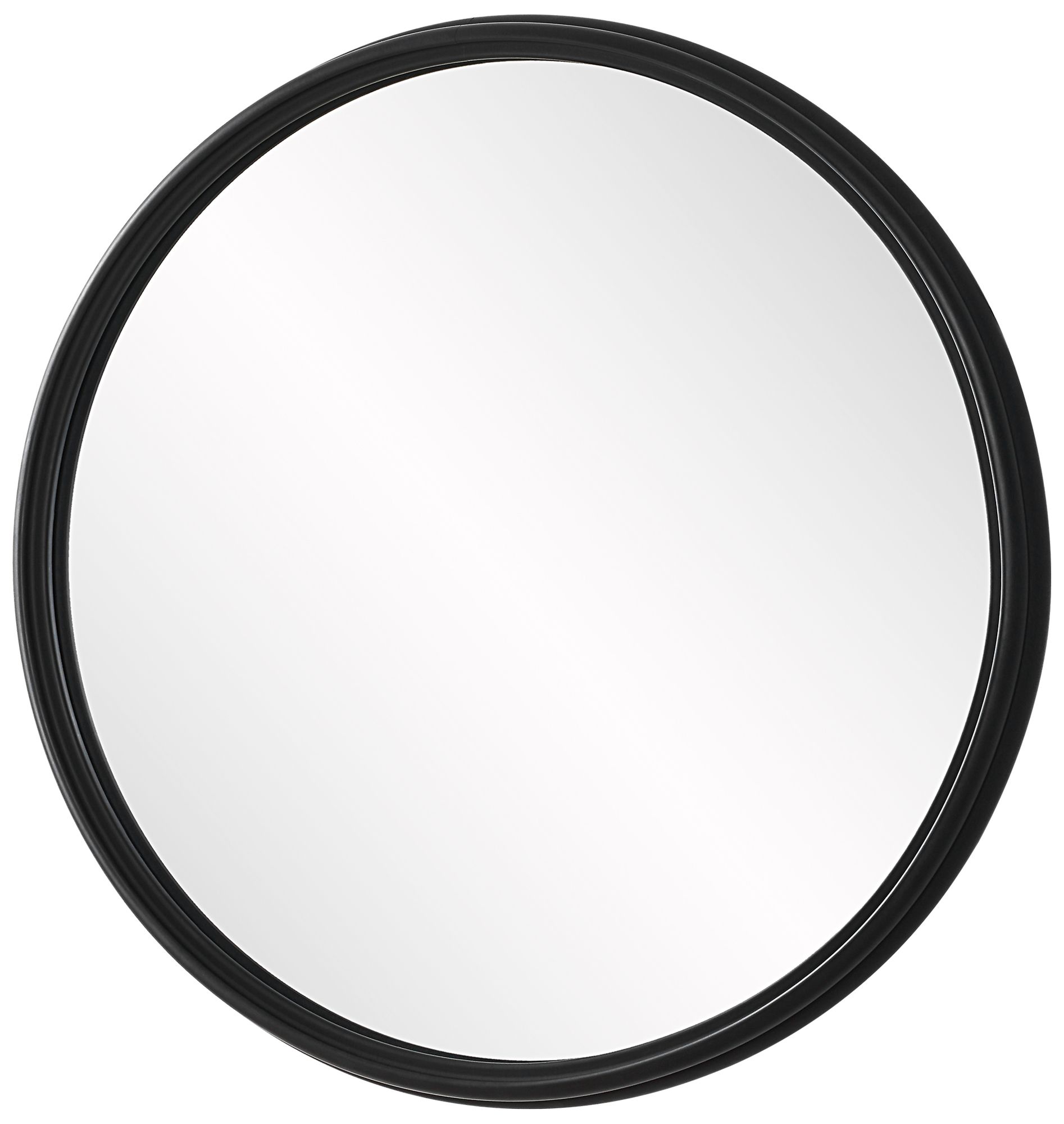 Image 4 32" Round Matte Black Wall Mirror more views