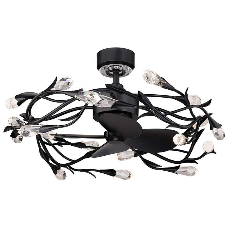 Image 2 32" Schonbek Secret Garden Black LED Smart Fandelier