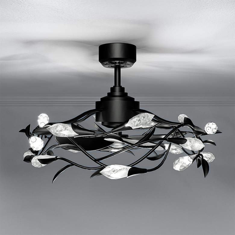 Image 1 32" Schonbek Secret Garden Black LED Smart Fandelier