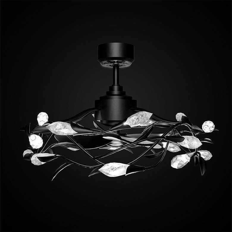 Image 5 32" Schonbek Secret Garden Black LED Smart Fandelier more views