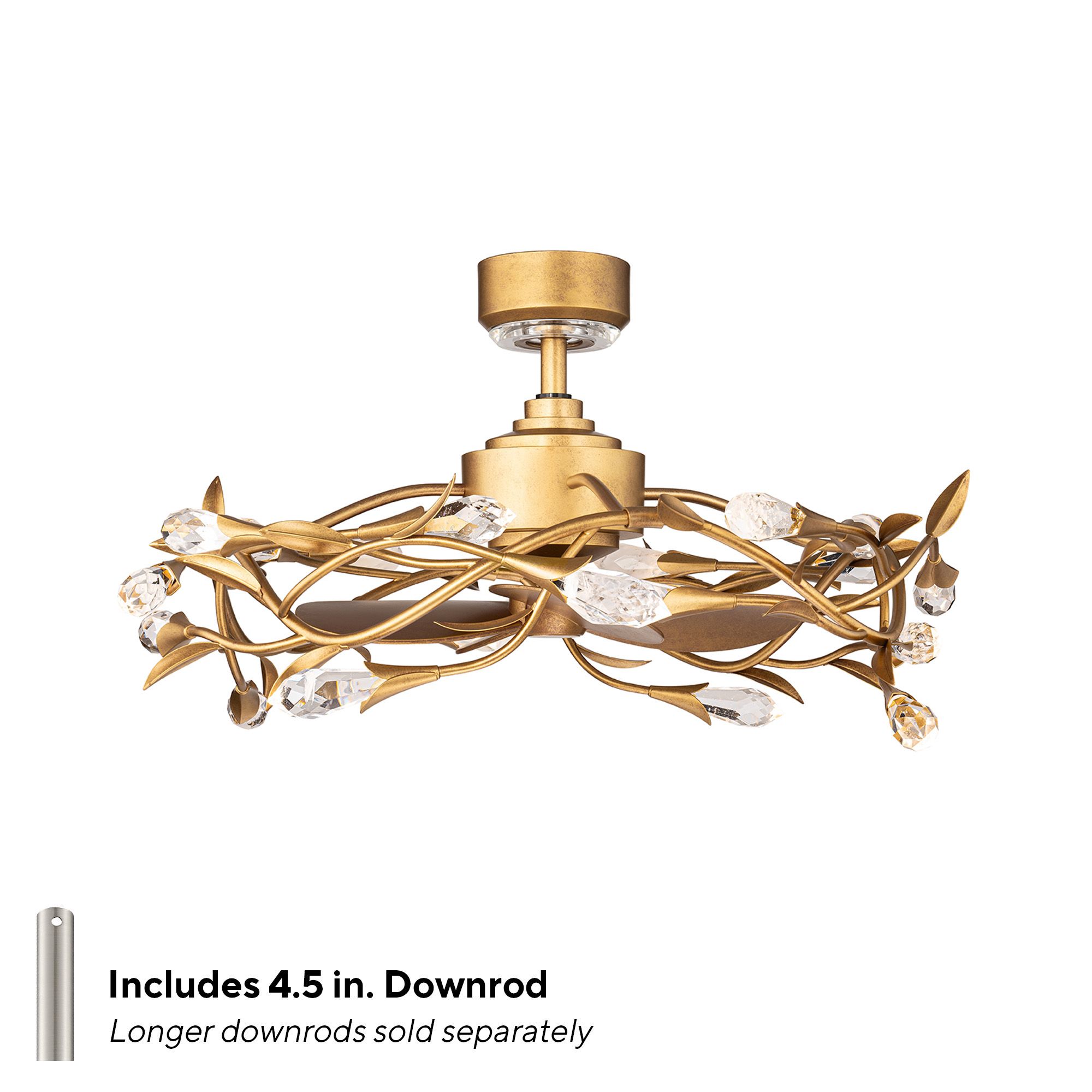 Image 4 32" Schonbek Secret Garden French Gold Smart Fandelier more views