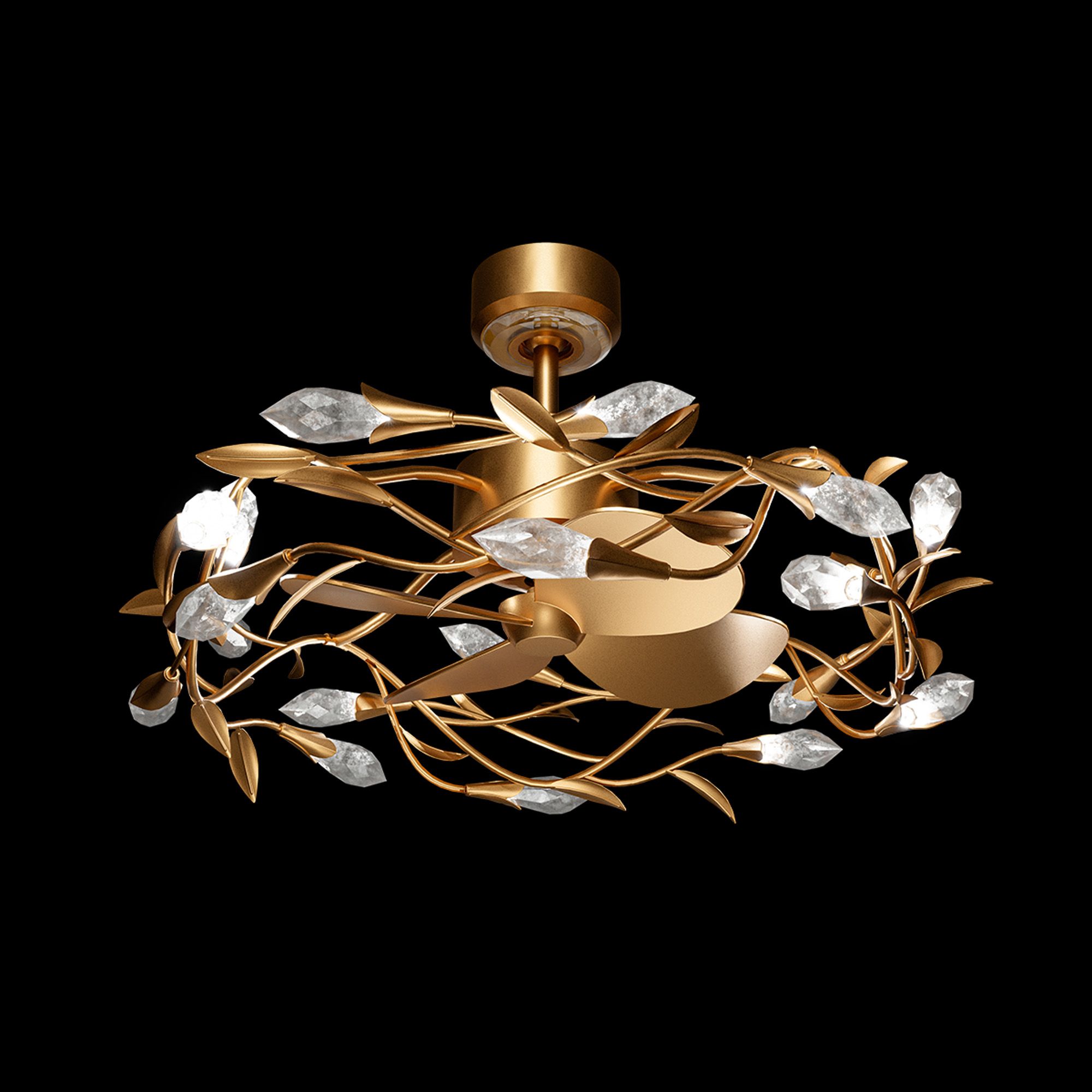 Image 5 32" Schonbek Secret Garden French Gold Smart Fandelier more views