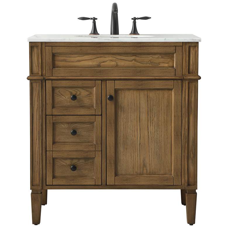 Image 1 32 Inch Single Bathroom Vanity In Driftwood