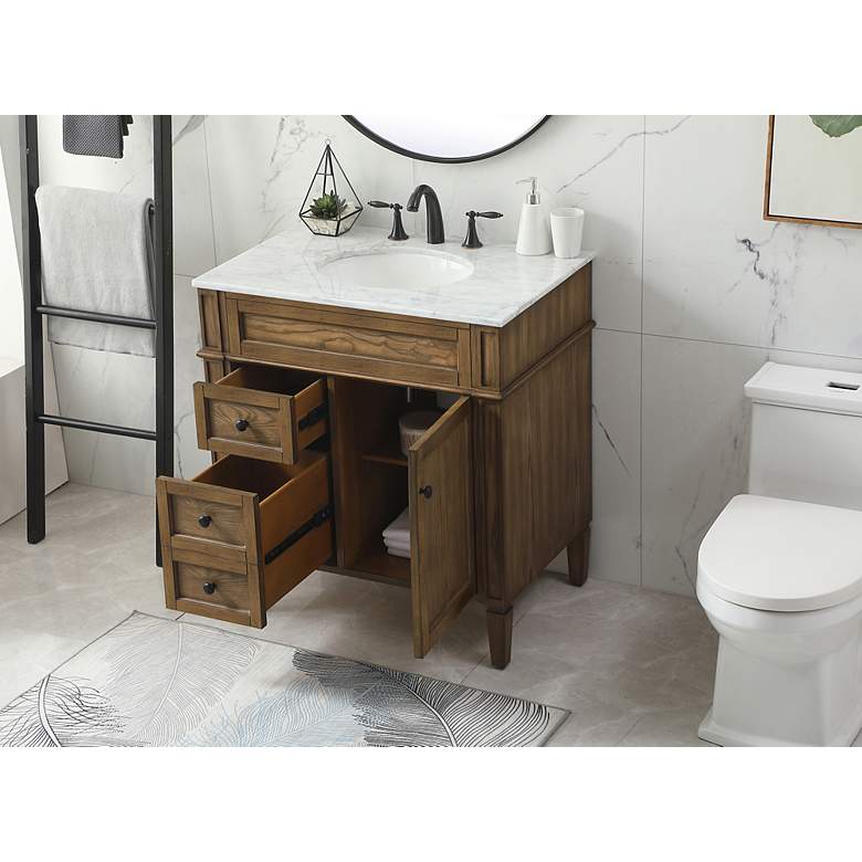 Image 5 32 Inch Single Bathroom Vanity In Driftwood more views