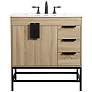 2_32 Inch Single Bathroom Vanity In Mango Wood