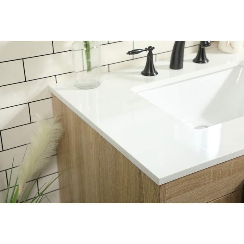 Image 7 32 Inch Single Bathroom Vanity In Mango Wood more views