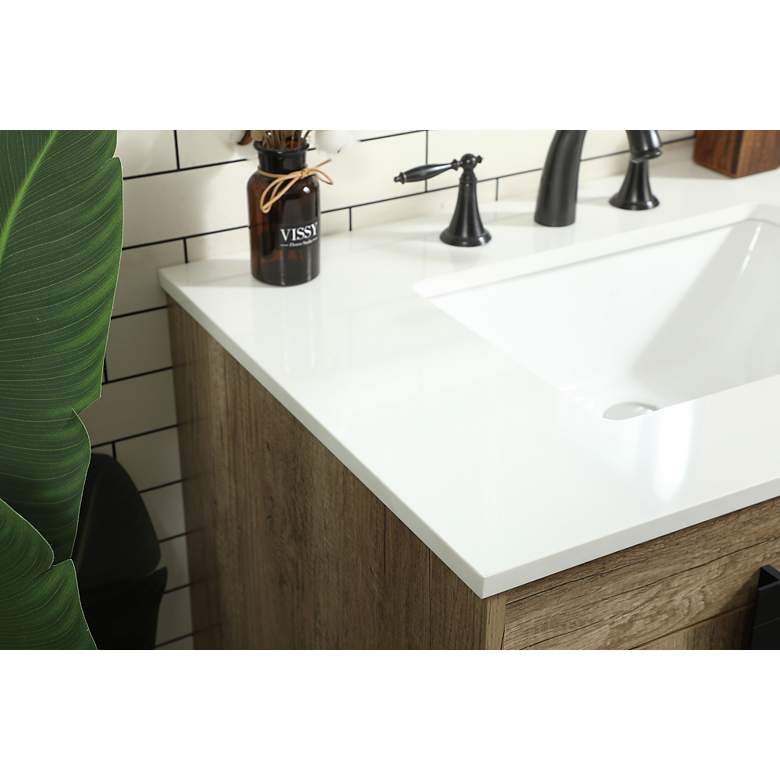 Image 7 32 Inch Single Bathroom Vanity In Natural Oak more views