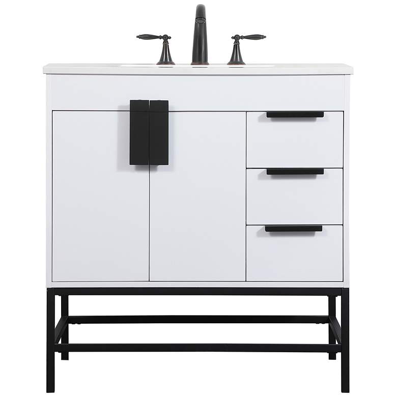 Image 1 32 Inch Single Bathroom Vanity In White