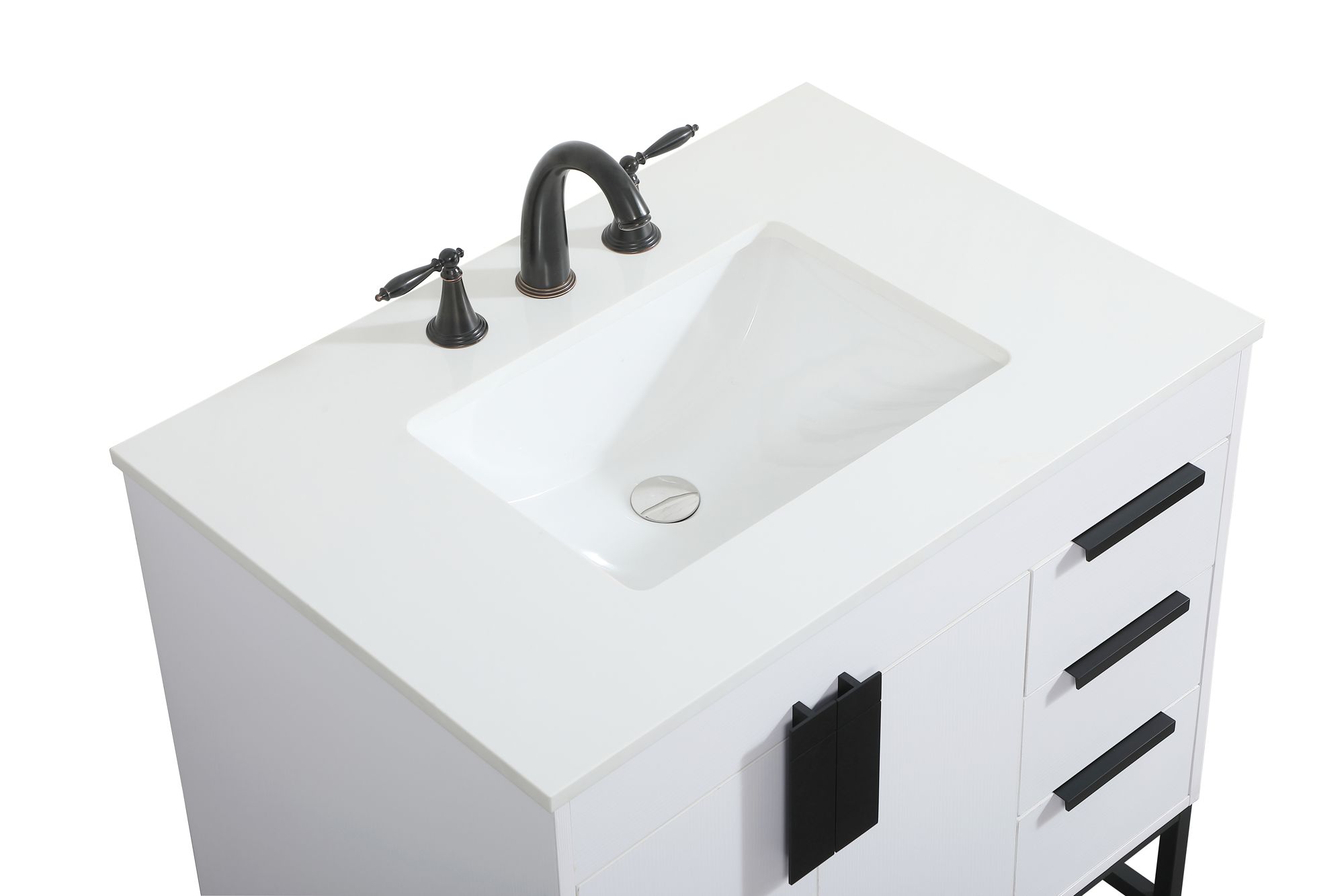 32 Inch Single Bathroom Vanity In White