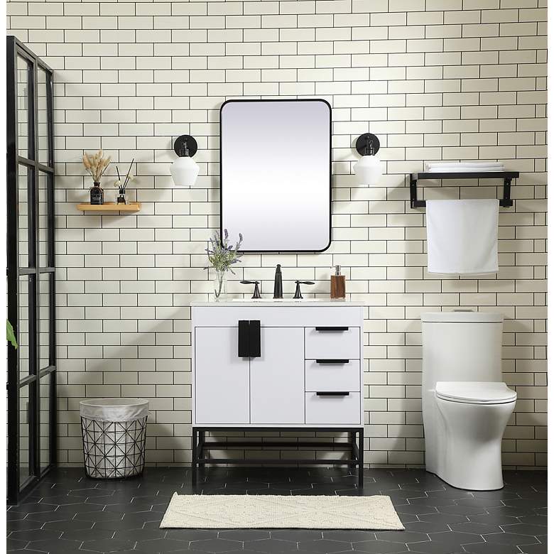 Image 6 32 Inch Single Bathroom Vanity In White more views