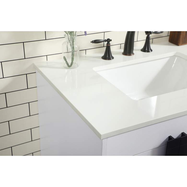 Image 7 32 Inch Single Bathroom Vanity In White more views