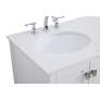 32-Inch White Single Sink Bathroom Vanity With White Calacatta Quartz Top
