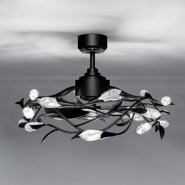 32" Schonbek Secret Garden Black LED Smart Fandelier