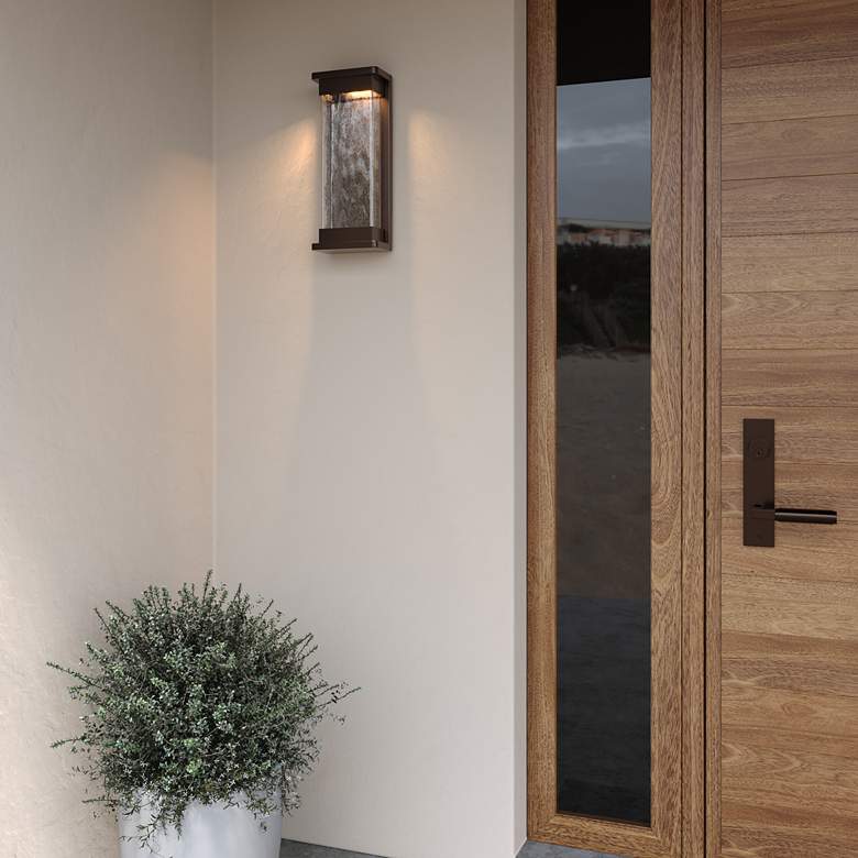 Image 1 Ederle 16" High Bronze ADA LED Outdoor Wall Light in scene