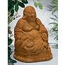 Henri Studio Ho Tai Laughing Buddha 14"H Garden Statue in scene