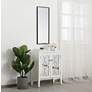 Thumbnail1 of Monet Black Metal 14" x 36" Rectangular Vanity Wall Mirror in scene