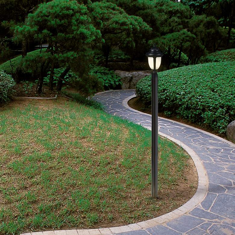 Image 1 Casa Sorrento™ 16 3/4" High Black Post Mount Light in scene