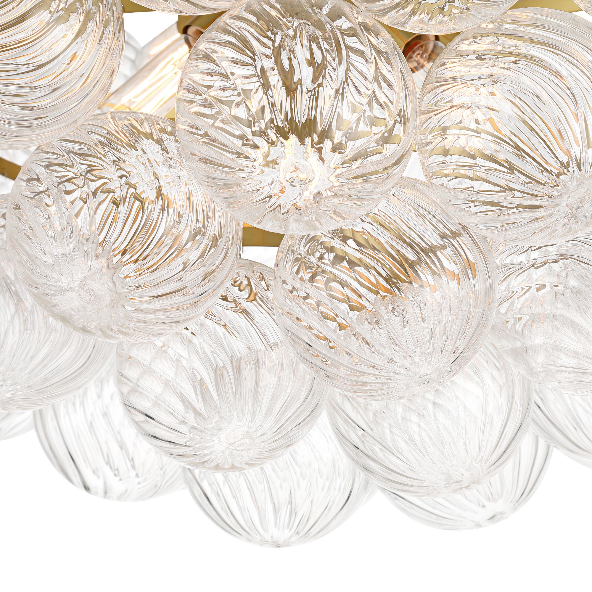 Image 4 32Wx 18 1/2H 9LT GOLD+CLEAR RIBBED GLS more views