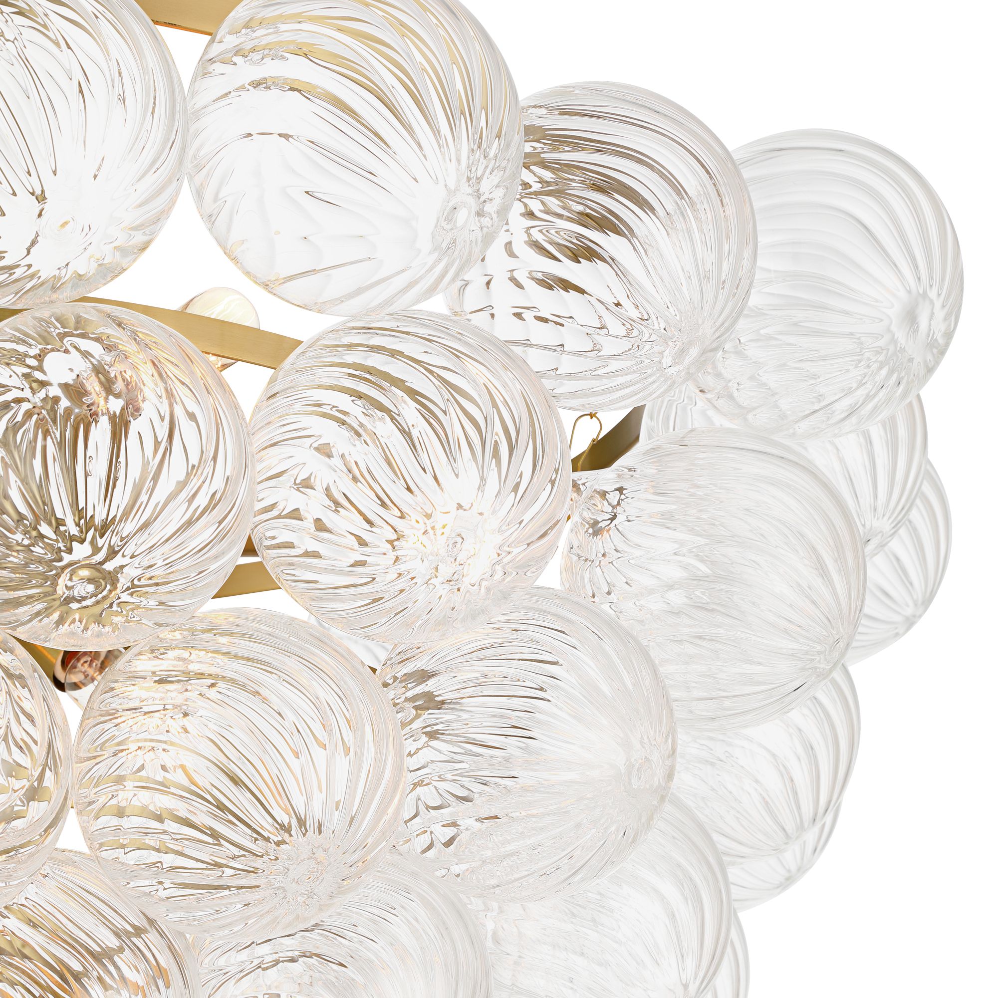 Image 5 32Wx 18 1/2H 9LT GOLD+CLEAR RIBBED GLS more views