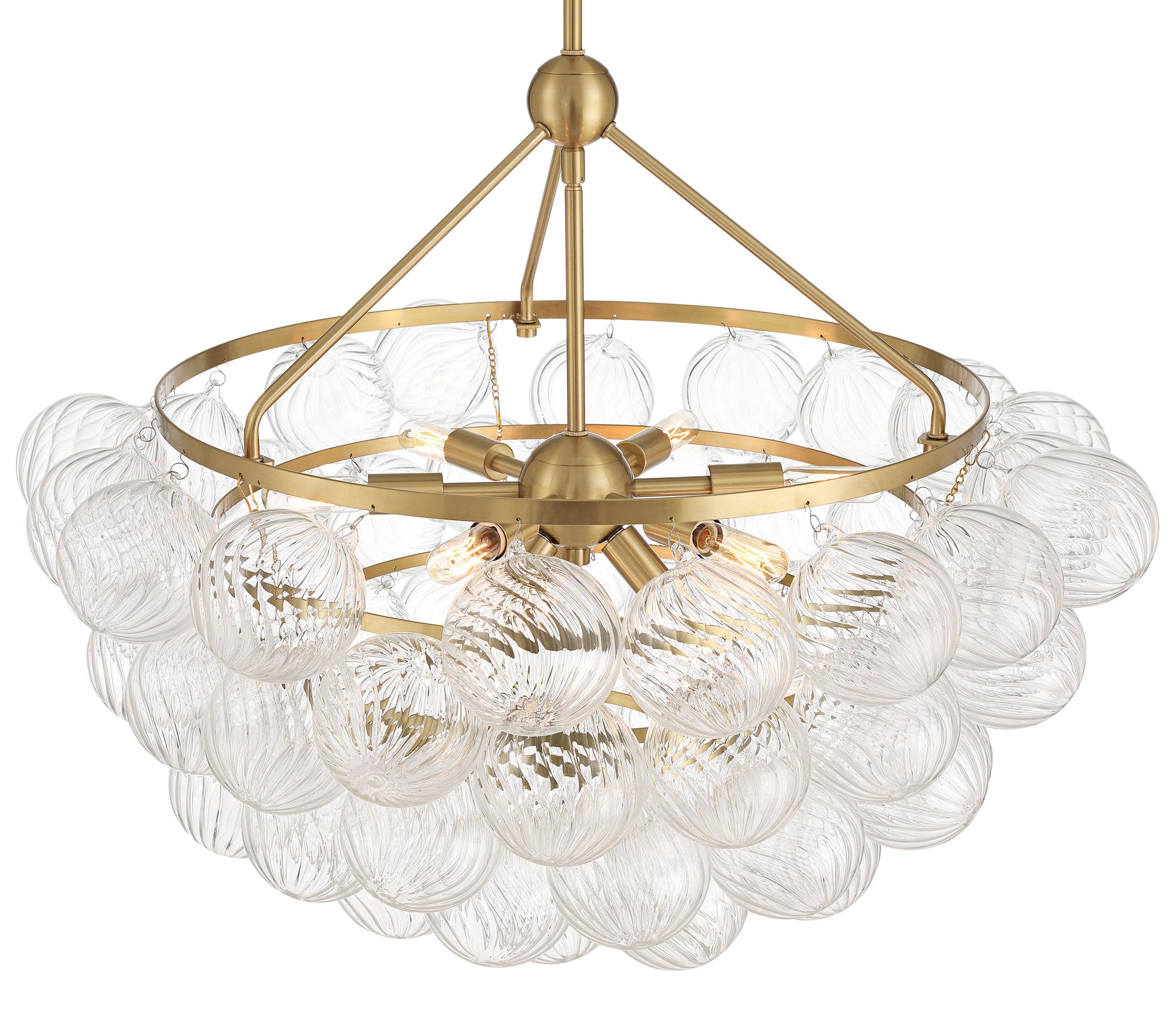 Image 6 32Wx 18 1/2H 9LT GOLD+CLEAR RIBBED GLS more views