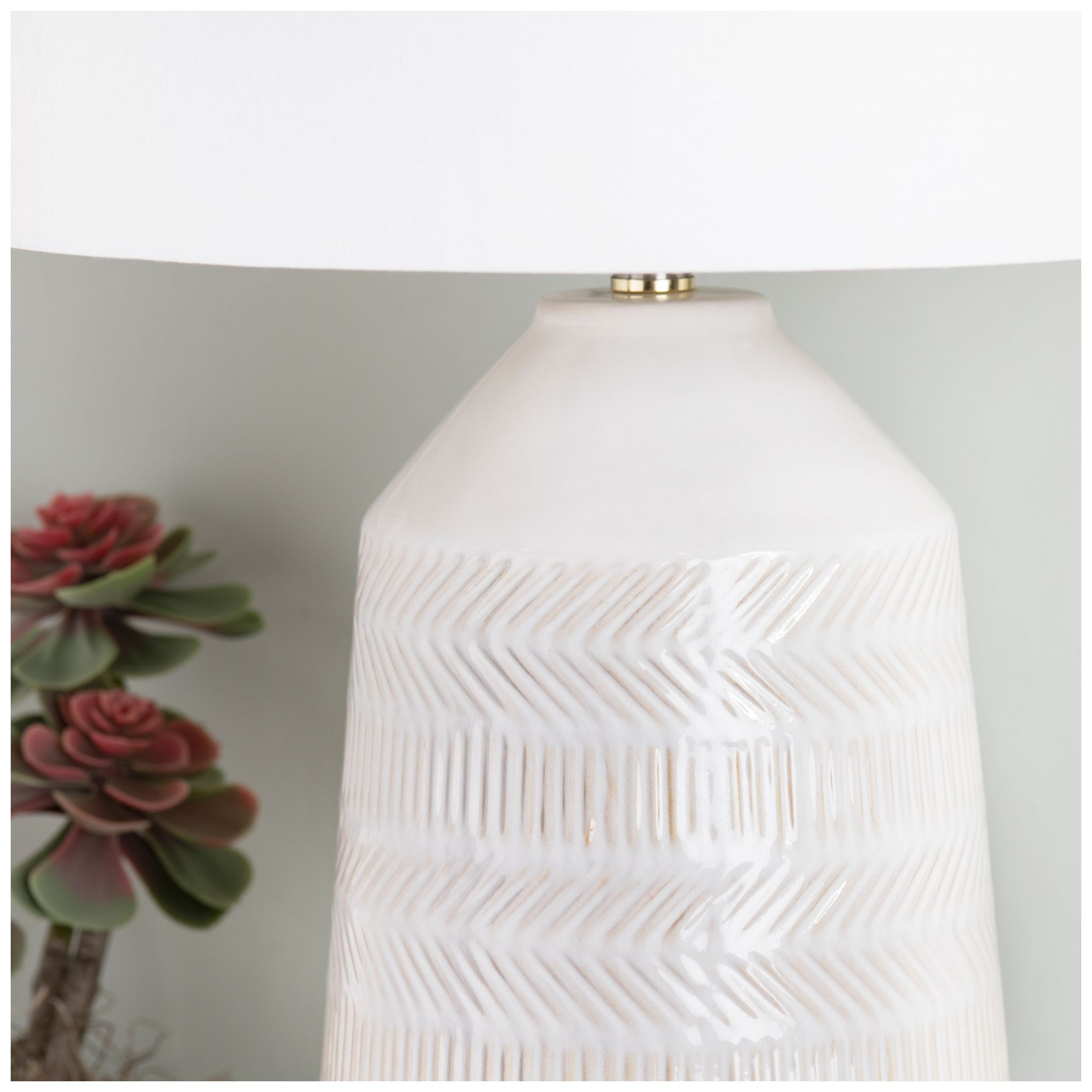Image 3 33.25"H Sherie Table Lamp with White Shade more views