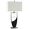 33.25" High Two Tone Open Design Brushed Steel Table Lamp