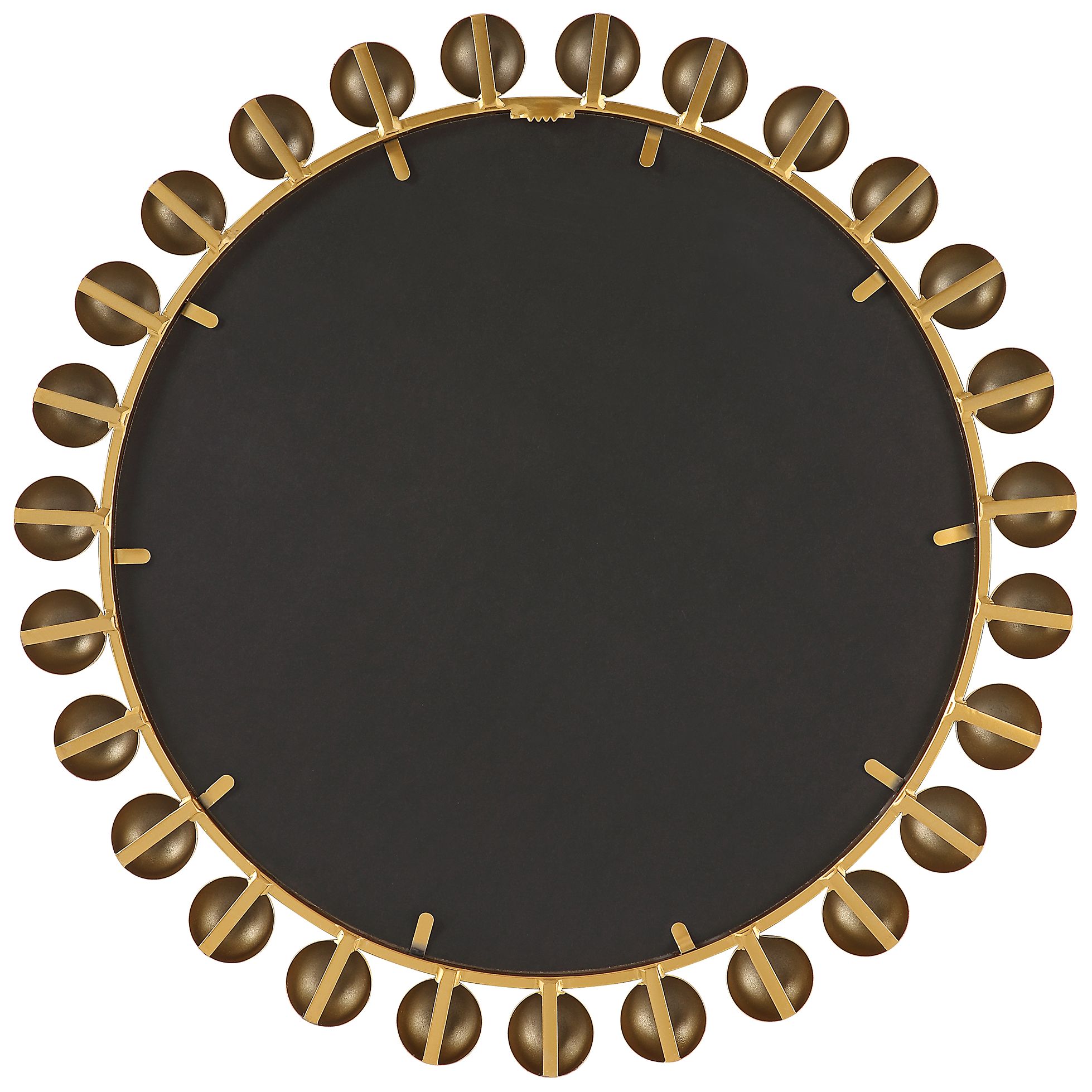 Image 4 33 7/8" x 33 7/8" Rich Gold Hemisphere Wall Mirror more views